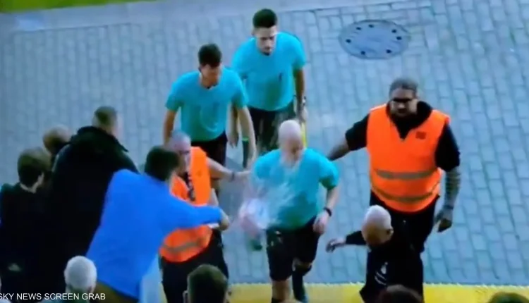 الحادثة أجبرت الحكم إلى إلغاء المباراة