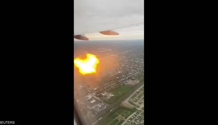 السلطات الأميركية تعزو الحريق لاصطدام طائر بالمحرك