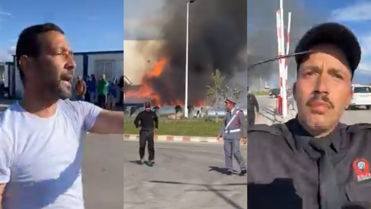 طنجة – تيك | رجال الأمن الخاص يمنعون الصحافة من تغطية حريق مصنع العجلات طنجة – تيك | رجال الأمن الخاص يمنعون الصحافة من تغطية حريق مصنع العجلات