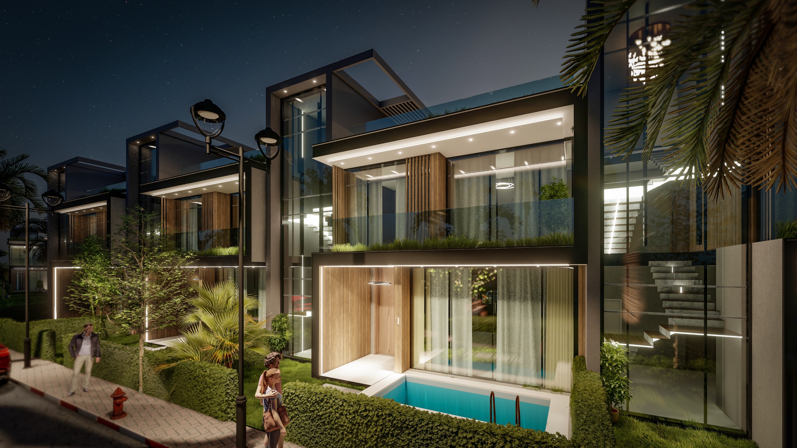 Piscine à débordement de la résidence Marina Vista