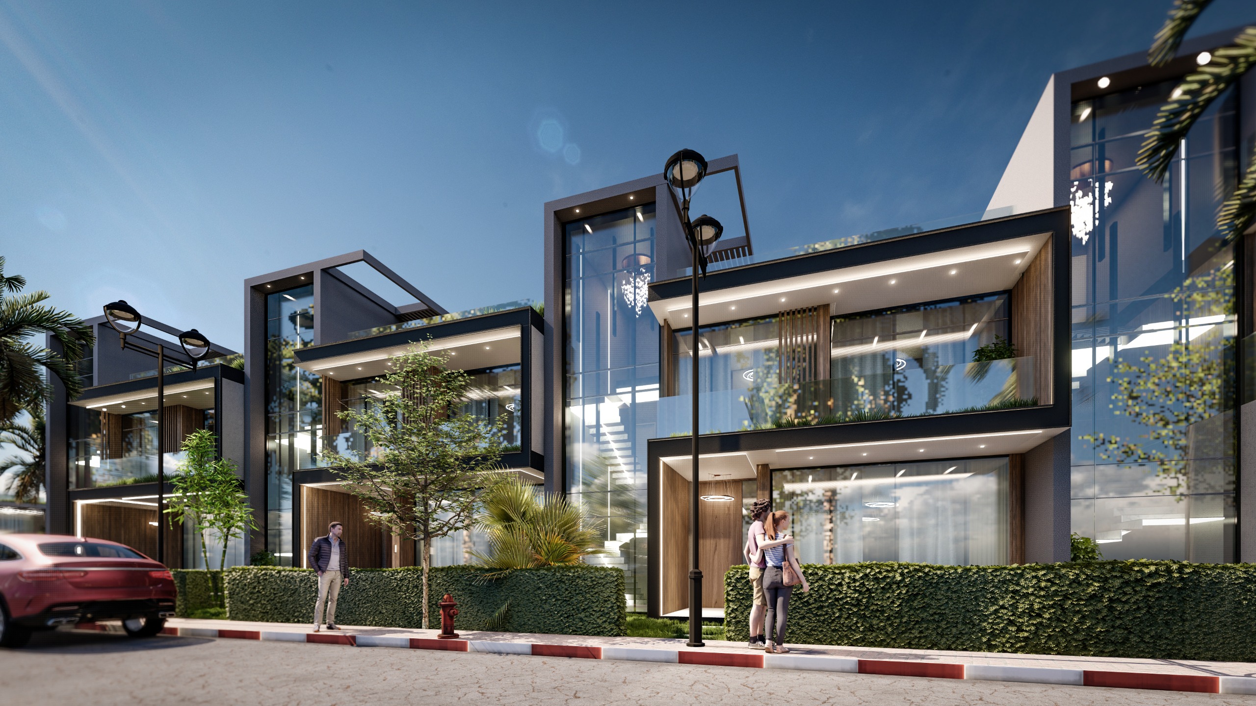 Marina Vista – façade contemporaine des villas à Cabo Negro